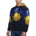 thumbnail image 3 of Lsque Solar System Pattern Casual Men's Hoodie,Hooded Sweatshirt with Kangaroo Pocket,Pullover Hoodie-3X-Large, 3 of 7