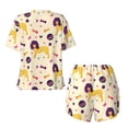 thumbnail image 6 of Wukai Cartoon Poodle Dog Women's Pajama Set,Short-Sleeve Top and Shorts with Elastic Waistband and Pockets for Loungewear, Yoga, and Casual Wear-Medium, 6 of 8