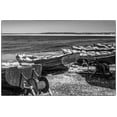 thumbnail image 2 of Bibikow, Walter 14x11 Black Ornate Wood Framed with Double Matting Museum Art Print Titled - Sweden-Faro Island-Kursviken-coastal farmers fishing boats, 2 of 4