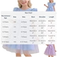 thumbnail image 3 of Miluxas Girl Tulle Dress Summer Ruffle Sleeveless Girl Casual Dresses Light Blue 6-7Years, 3 of 7