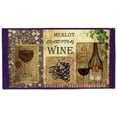 thumbnail image 3 of Kashi Home Kitchen Rug, Area Rug, Mat, Beautiful Print Non-Skid Latex Back Bordeaux Wine 3pc Set (2 18x30 D Shape & 1 20x34), 3 of 5