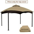 thumbnail image 2 of Replacement Canopy Top for 10x12 Gazebo With UV Protection and Mosquito Netting - Waterproof Gazebo Roof Cover (Khaki), 2 of 9