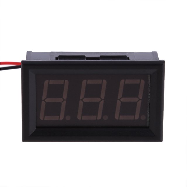 Voltímetro De Ca Pantalla de voltaje de voltímetro digital LED azul CA 30-500V con 2 cables Sywqhk Para estrenar