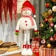 thumbnail image 1 of Figura de Muñeco de Nieve Navideño con Gorro Rojo de Papá Noel | Postura Ajustable | Decoración Festiva | Excelente Idea de Regalo de Navidad, 1 of 4