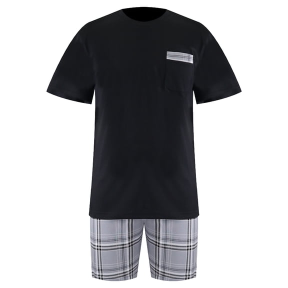Pijama George para Caballero Set Playera Manga Corta con Short Multicolor Talla CH 2 Piezas