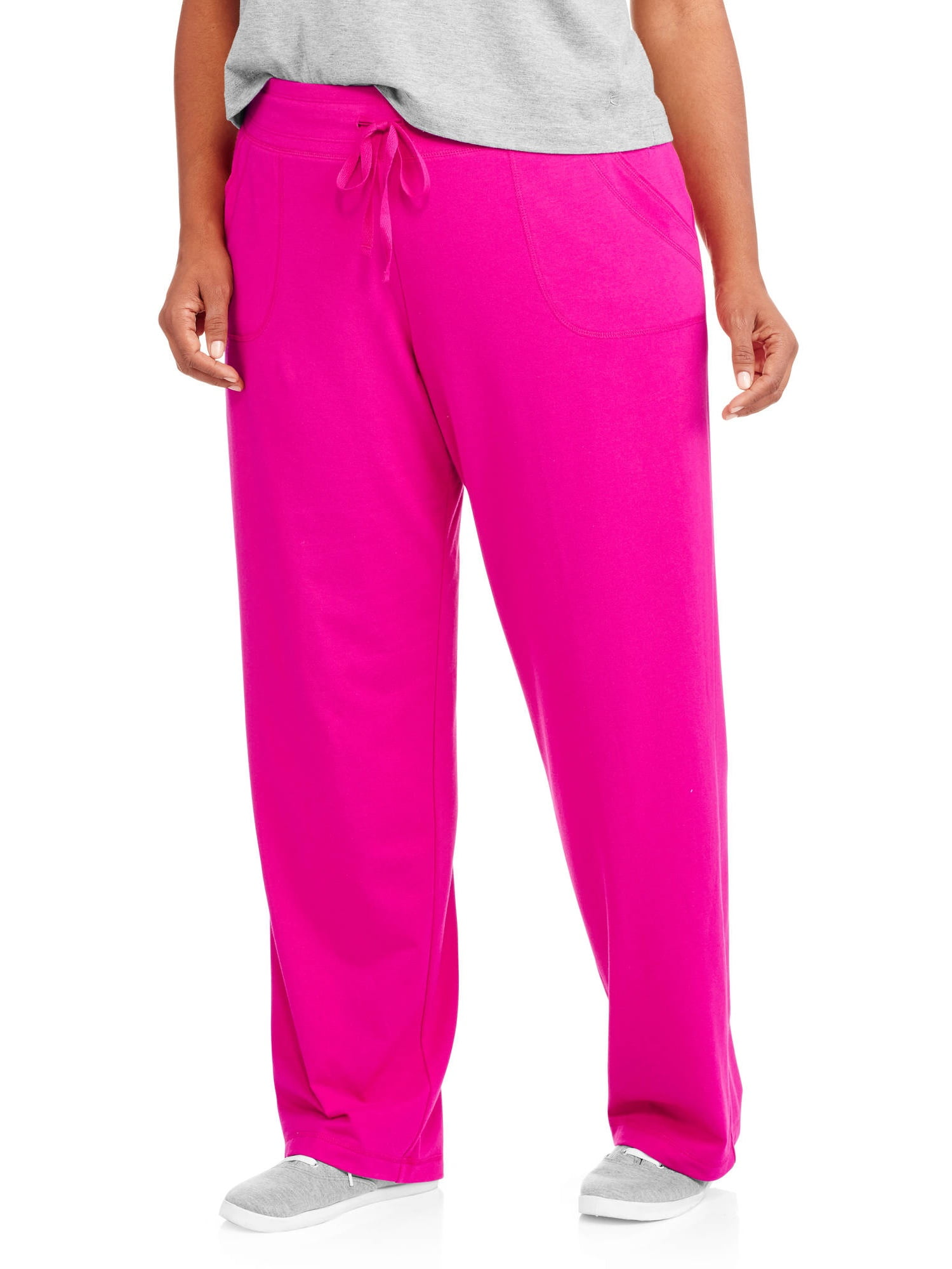 Danskin Now - Danskin Now Women's Plus-Size Essential Knit Pants with Drawstring, Petite