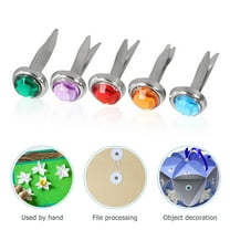 MEIBUTYUP 50 Pcs Round Brads Assorted Colors for Scrapbooking Crafting Pins Artists Supplies