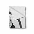 thumbnail image 2 of Jiu Jitsu Soft Flannel Fleece Throw Blanket, Wrestler Athlete Gorilla Dressed in Kimono Hand Drawn Style, Cozy Plush for Indoor and Outdoor Use, 50" x 60", Charcoal Grey White, by Ambesonne, 2 of 6