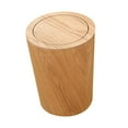 thumbnail image 2 of Bote de Basura con Tapa Bote de Basura 10L Accesorios Modernos Organizador versátil Bote de Basura para baño Bote de Basura de Madera para área de Ent Marrón claro, 2 of 9