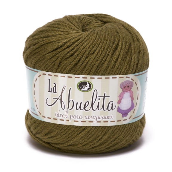 LA ABUELITA [50grs] by Omega - Ideal for Amigurumi 100% NON-Mercerized Cotton Yarn - Color: 56-Olive 88