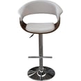 thumbnail image 3 of Banco Taburete Grupo Microtec MN1 Madera Ajustable Giratorio Piel Blanco Chapa Nogal, 3 of 3