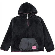 Calvin Klein Youth Fleece Lined Faux Fur Pullover Hoodie, Black, Small 7/8 - NEW