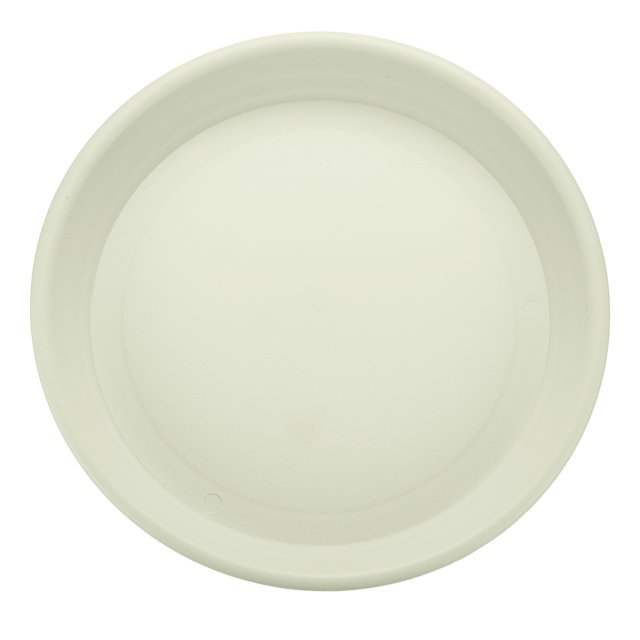 Plato de goteo redondo de plástico Uxcell de 9.5" para macetas, beige