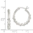 thumbnail image 2 of Auriga Fine Jewelry 925 Sterling Silver Wrapped Hoop Earrings for Women, 2 of 6