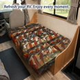 thumbnail image 3 of Chririnla Deer Flag Forest Stretchy RV Sofa Bed Cover, 2 Piece RV Jackknife Sofa Cushion Covers Compatible with Travel Trailer and Motorhome, 3 of 5