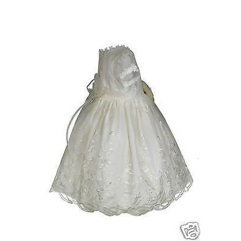 New Infant Girl Toddler Wedding Formal Party Dress + Hat (9-36M) S,M,L XL  Ivory - Walmart.com
