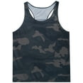 thumbnail image 2 of Raenseen Men's Muscle Tank Top Shirts Workout Sleeveless Camouflage Quick Dry Swim Vest Athletic Gym Army Green XXL, 2 of 9