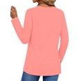 thumbnail image 5 of Fantaslook Womens Tops Dressy Casual Pleated Blouses V Neck Long Sleeve Shirts Fall Tunic Tops, 5 of 8