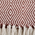 thumbnail image 3 of Cinnamon X-Diamond Geometric Throw, 3 of 3