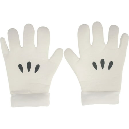 Super Mario Brothers Mario Gloves for Adults, One Size, Feature 3 Black Dots