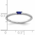 thumbnail image 2 of 14K White Gold Polished Sapphire And Diamond Ring (Size 7) Made In India -Jewelry By Sweet Pea, 2 of 5