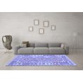 thumbnail image 3 of Ahgly Company Machine Washable Indoor Rectangle Oriental Blue Traditional Area Rugs, 6' x 9', 3 of 4