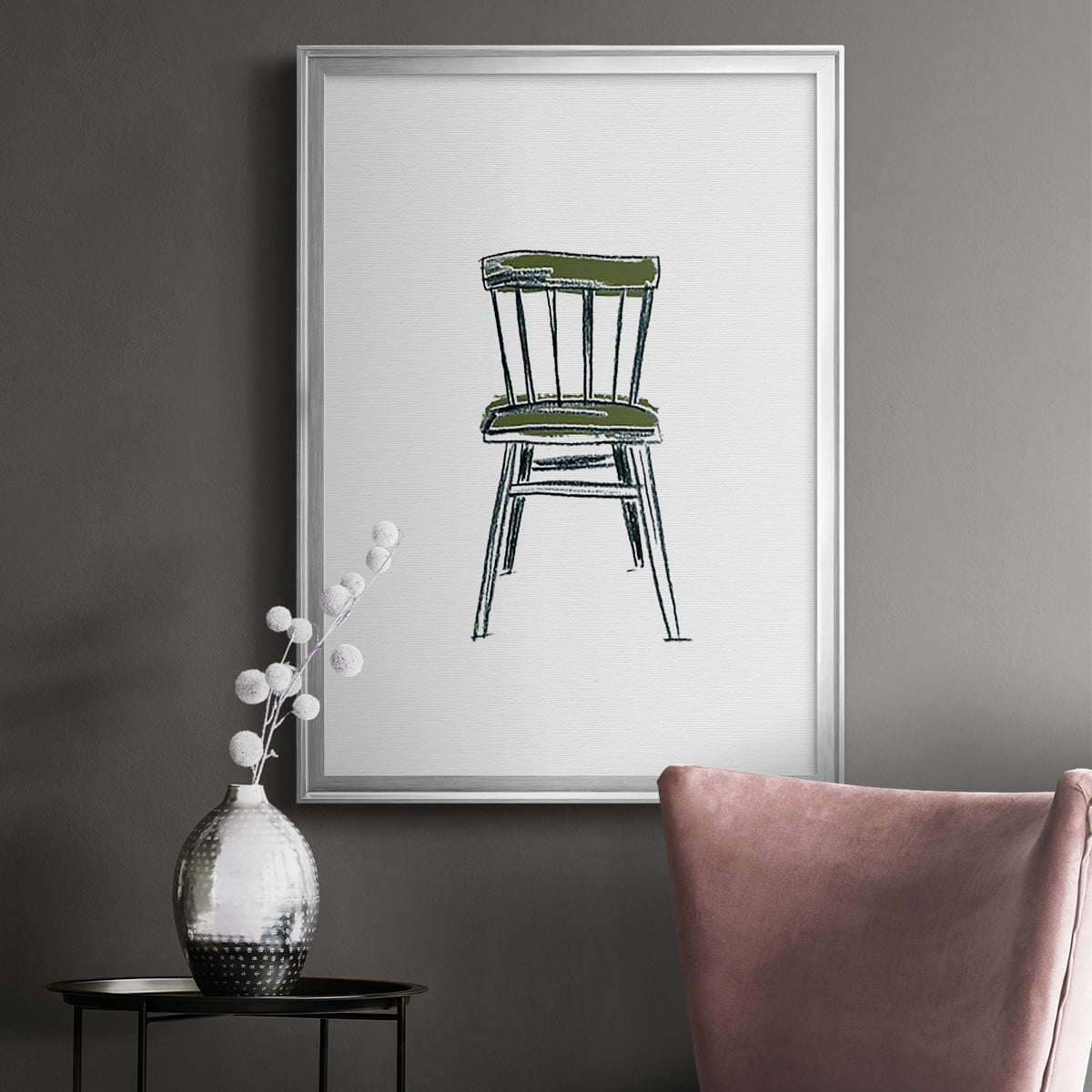 Take a Seat IV Premium Framed Print, in Gold, Black, or Silver - Ready to Hang