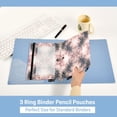 thumbnail image 3 of 2 Pack Flip Folders with Clear PVC Window Binder Pouches 3-Ring Binder Organizer for Office & Home Soft Pink Tie-dye Pattern, 3 of 6