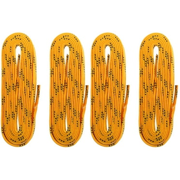 2 Pairs  Flat Roller Skate Shoe Laces Elastic Hockey Ice Skate Shoelace (Yellow)