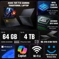 thumbnail image 2 of ASUS TUF F16 RTX 5050 Gaming Laptop, 16" FHD+, Intel Core i5-13450HX, 32GB DDR5, 2TB SSD, Windows 11 Home, 2 of 8