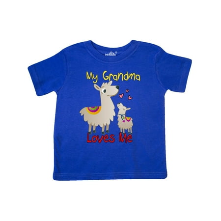 

Inktastic My Grandma Loves Me Llama Gift Toddler Boy or Toddler Girl T-Shirt