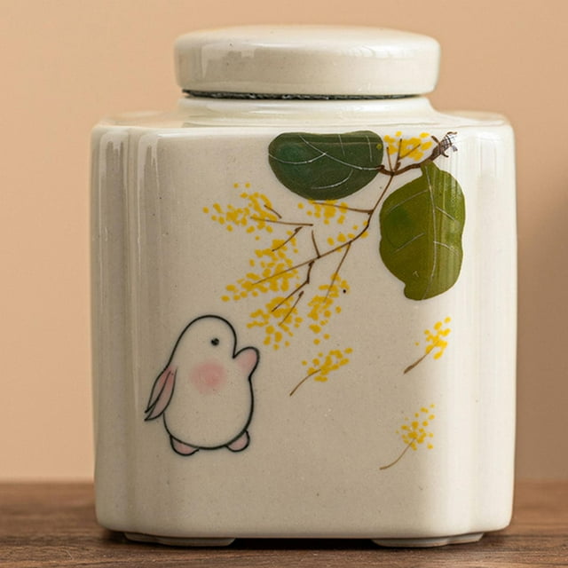 bote de té,Recipiente hermético para té suelto con tapa pequeña,Caja organizadora para almacenar granos de café y despensa de alimentos,Contenedor de nueces de roca para cocina,granos de