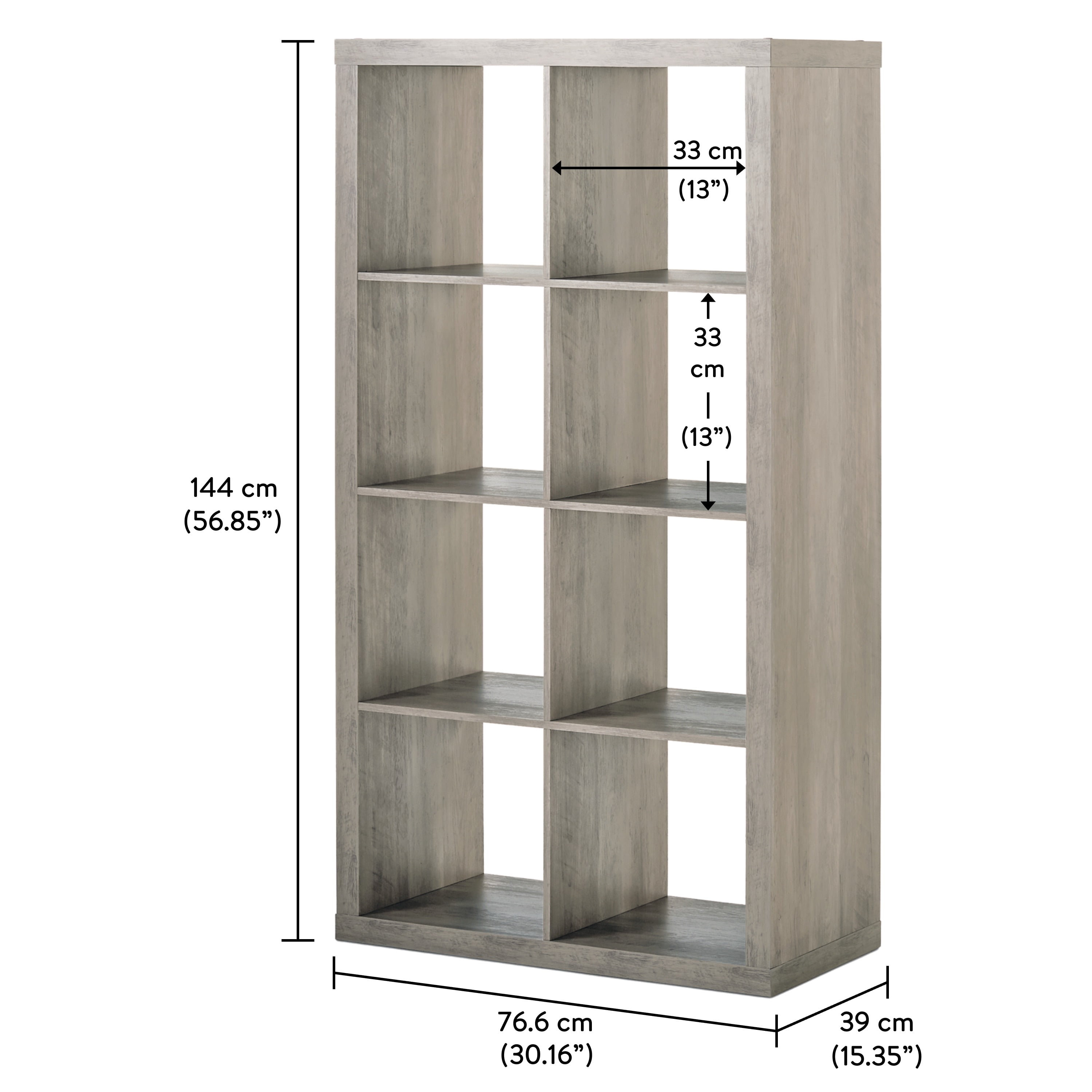 Better Homes & Gardens Organisateur à 8 Cubes Gris Rustique