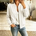 thumbnail image 2 of cocolona LightWeight Jackets for Women Solid Color Full Zip Casual Long Sleeve Lined Fall Trendy Outerwear, 2 of 7