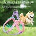 thumbnail image 5 of AIITLE Upgraded Durable Dog Harness Collar Leash Set - Adjustable Lightweight No Pull Dog Halter Harness - Comfortable Padded Handle - for Medium Breed Dogs Outdoor Running Pink-Purple M, 5 of 7