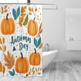 thumbnail image 2 of Yayeee Shower Curtain with Hooks 72"x72" Waterproof Fabric Bathroom Hanging Decor, Pumpkins Pattern, 2 of 5