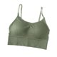 thumbnail image 5 of Qarigey Tank Crop Top Bra Lencería sexy Cómoda Ropa interior sin costuras Bralette Thin Slim Casual Sin mangas para deportes Verde Verde 2piezas, 5 of 6