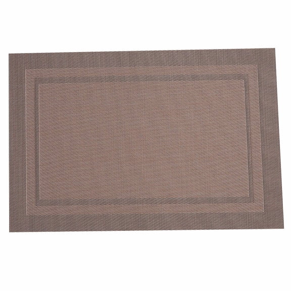 Woven Vinyl Placemats Set of 1, Waterproof Washable Table Mats for Indoor Outdoor Dining, Easy Wipe Clean Kitchen Placemats, Modern Design for Table Protection (4-Piece)