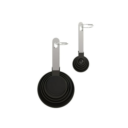 

Core Kitchen 6009869 Stainless Steel Black & Silver Measuring Spoon & Cup Set