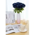 thumbnail image 4 of Artificial Rose Flower Blush Flowers Pink Roses Silk Flowers pcs with Long Stem Silk Roses Bouquet for Wedding Bridal Shower Party Home Decoration, 4 of 5