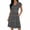 A_ Black, variant on PWPSG Womens Midi Dress Relaxed Fit Summer 2026 V Neck Flutter Sleeve Horizontal Stripe Plus Size Design with Practical Side Storage Pockets Blue S