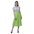 thumbnail image 2 of Moomaya Womens Below Knee Length A-Line Skirt Front Button Casual Skirt w/ Pockets, 2 of 6