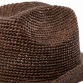 thumbnail image 6 of Jiibva Raffia Straw Panama Cowboy Hat for Women Men Summer Wide Brim Sun Hat Outdoor Hand-crocheted Breathable Beach Caps, 6 of 7