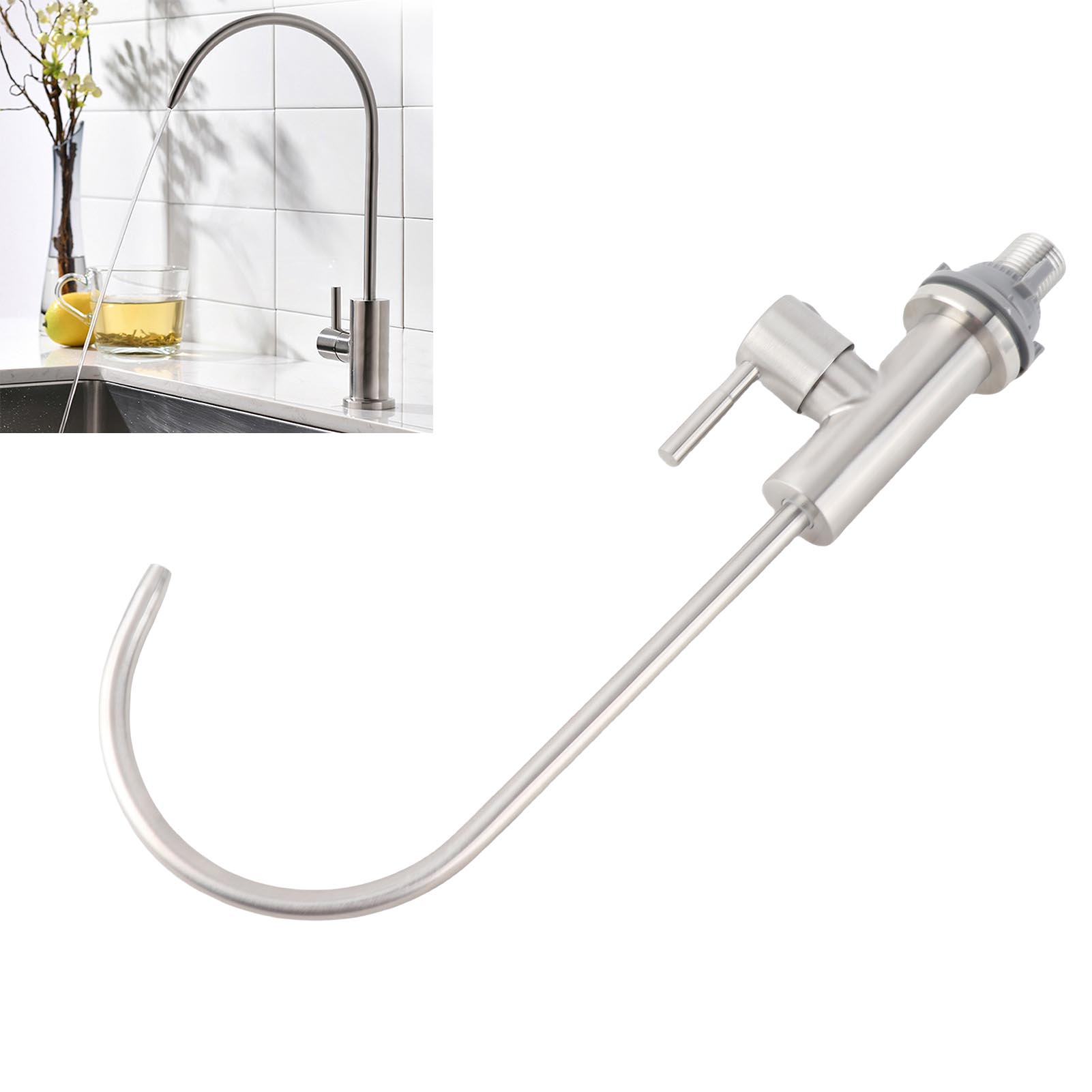 LAZIOEGR G1/2 Water Purifier Faucet 304 Stainless Steel 360 Degree Rotation Thickened Filtration Faucet for Kitchen and Bath, 11.4 x 8.6 inches