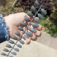 thumbnail image 1 of 24pcs Solid-Color False Nail Strips Long Ballet Nail Strips,W1B7 B6D5, 1 of 8