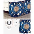 thumbnail image 3 of Sun Moon Bed Skirt King Size 16" Drop Starry Sky Mystery Tarot Ruffled Wrap Around Bed Skirts Adjustable Elastic Bedskirt Dust Ruffle for King Size Bed, 3 of 7