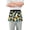 Abstract Groovy Overlapping Circles, variant on Happy Pineapple Server Apron with 3 Pockets Waterproof Waitress Waist Short Apron for Man Woman 12 Inches