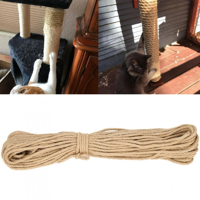 Sisal Rope for Cat Scratcher, Durable Cat Tree Scratch Post Refill Jute Rope DIY Scratcher Hemp Rope for Cat Tower and Tree