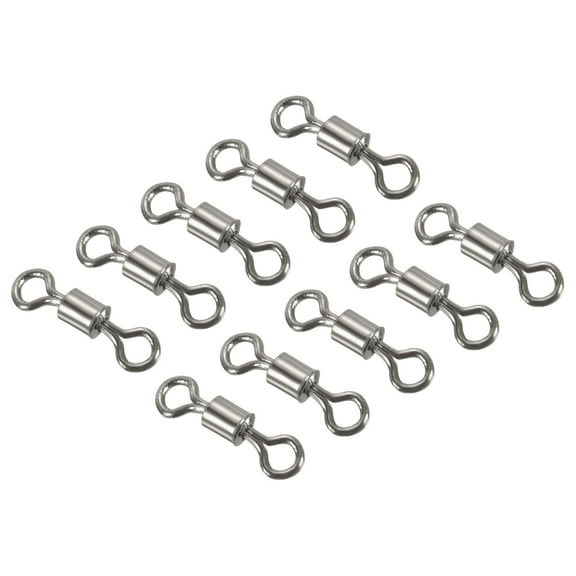 Fishing Barrel Swivels, 100 Pack 17LBS Copper Terminal Tackle for Fishing, Black
