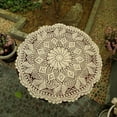 thumbnail image 6 of crochet lace doily doilies cotton placemat cup coaster mug dinner kitchen coffee table place mat cloth tea wedding party christmas, 6 of 6
